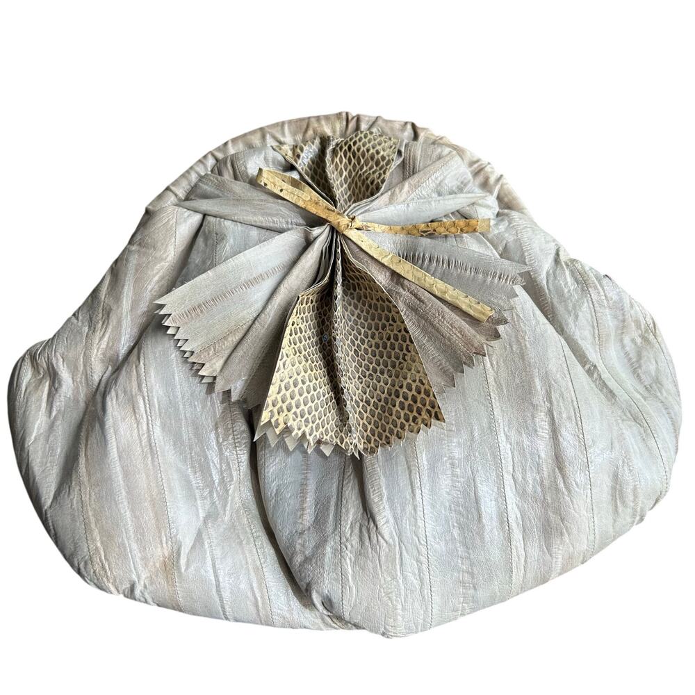Vintage eel and snakeskin clutch purse